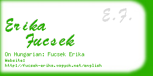 erika fucsek business card